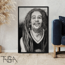 Load image into Gallery viewer, String Art Portrait of Bob Marley