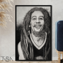 Load image into Gallery viewer, String Art Portrait of Bob Marley