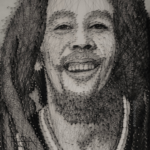 Load image into Gallery viewer, String Art Portrait of Bob Marley