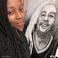 Load image into Gallery viewer, String Art Portrait of Bob Marley