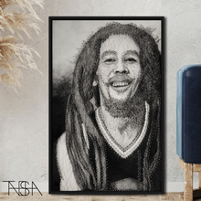 Load image into Gallery viewer, String Art Portrait of Bob Marley
