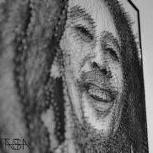 Load image into Gallery viewer, String Art Portrait of Bob Marley
