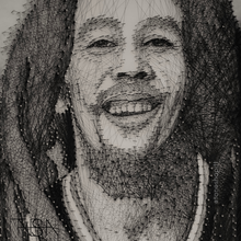 Load image into Gallery viewer, String Art Portrait of Bob Marley
